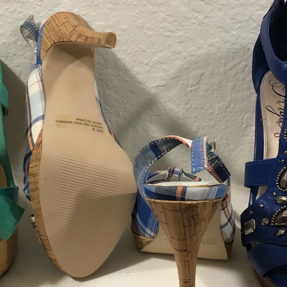 Plaid platform sandal - Picture 2 of 5